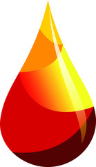 Obraz premium Drop abstract illustration. Isolated on a white background.