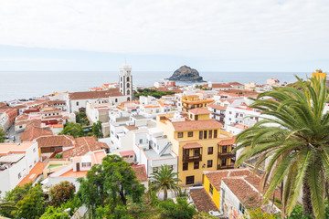 panoramic view of garachico fishing town in tenerife, Spain