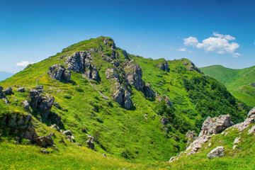 Beautiful mountain view from the path from Beklemeto to Kozya Stena, Troyan Balkan, Bulgaria