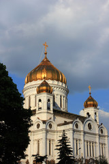 Fototapeta na wymiar Cathedral of Christ the Savior. Religious landmark in Moscow, Russia 