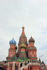 Fototapeta na wymiar St Basil's Cathedral (Cathedral of the Intercession of the Virgin by the moat) in Moscow city, Russia 