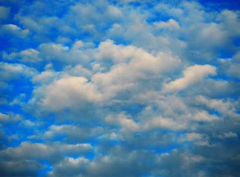 Dramatic blue cloudscape background hd