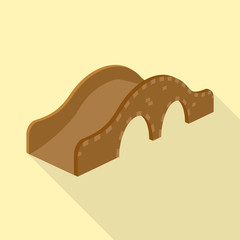 Vector illustration of bridge and pedestrian symbol. Set of bridge and arch stock symbol for web.