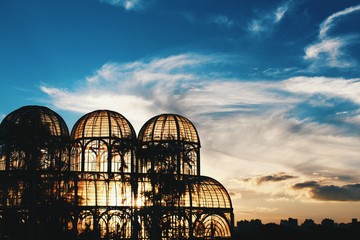 The famous greenhouse of Curitiba Botanical Garden in southeastern Brazil - obrazy, fototapety, plakaty