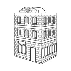 Isolated object of restaurant and courthouse icon. Set of restaurant and school stock symbol for web.