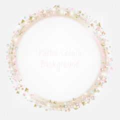 Pastel colors pyramids dust in wreath