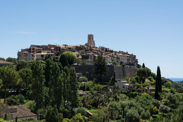 Fototapeta na wymiar View of Medieval Village Saint-Paul de Vence in France