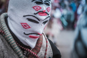 man in carnival mask