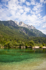 Obraz premium View of Jasna lake in Julian Alps, Slovenia