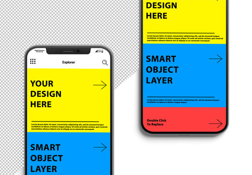 Split Smartphone Screen Mockup