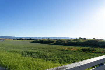 nice blue sky at Palo Alto Boat Launch, California , USA