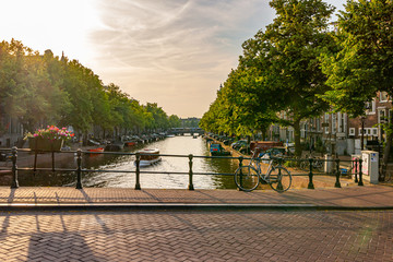 Amsterdam bridge over canal