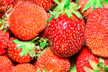 Fresh strawberry background. Strawberry texture