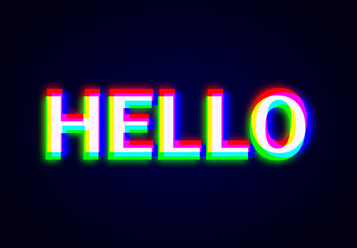Glowing RGB Text Effect	