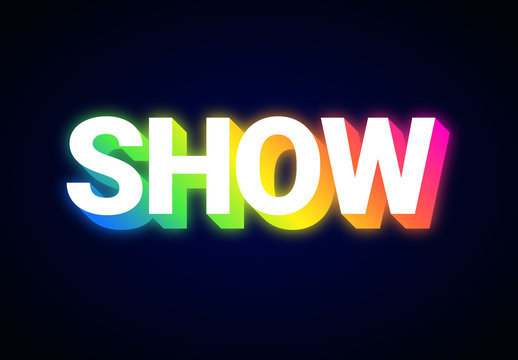Colorful Glowing Neon Text Effect