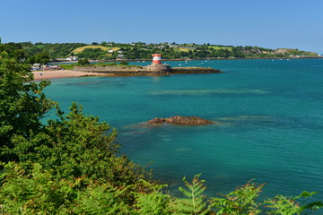 St Catherine's Bay, Jersey, U.K. Picturesque bay in the Summer.
