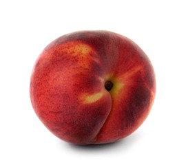 Delicious ripe sweet peach isolated on white