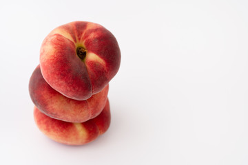 Fresh organic saturn peaches