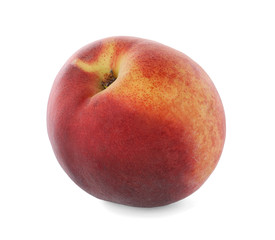 Delicious ripe sweet peach isolated on white