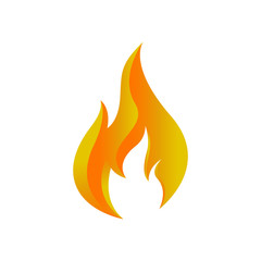 fire logo icon design template vector