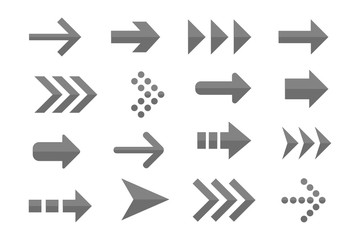 Set of vector arrows.