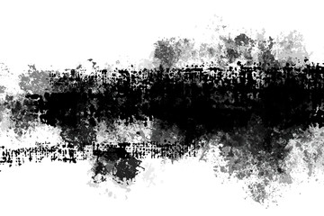 Vector hand drawn big brush stains. Greyscale ink painted strokes. Painted by brush black stains. Monochrome artistic backdrop. Grungy background.