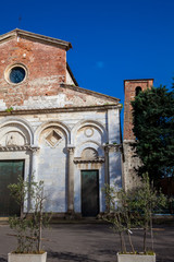 Fototapeta premium Church San Michele degli Scalzi located in Piazza San Michele degli Scalzi in the eastern part of Pisa built on 1178