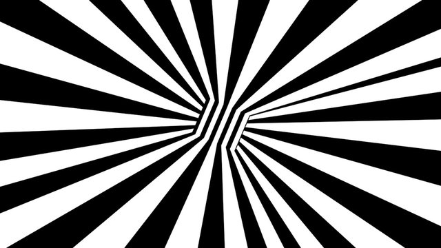 Black and white stripes. Computer generated abstract background, 3D rendering backdrop