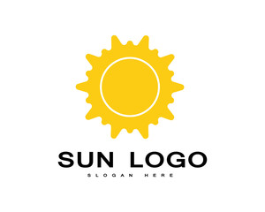 Sun logo and symbols star icon web