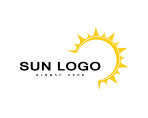 Sun logo and symbols star icon web