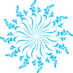 Fototapeta premium beautiful decorative snowflakes on a white background