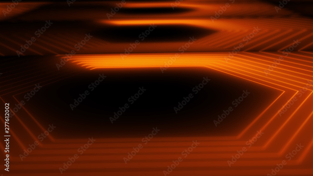 Poster neon floor abstraction like floor in night club, 3d rendering computer generated background