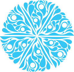Fototapeta premium beautiful decorative snowflakes on a white background