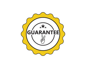 Guarantee Gold stamp sign vector