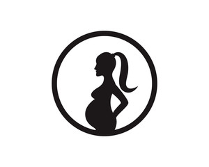 pregnant logo template vector