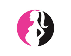 pregnant logo template vector