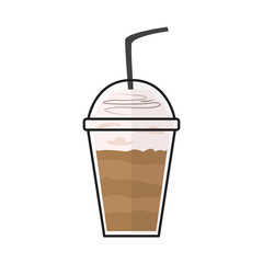 Isolated frappe icon over a white background - Vector
