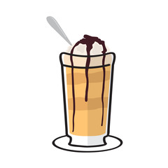 Isolated frappe icon over a white background - Vector