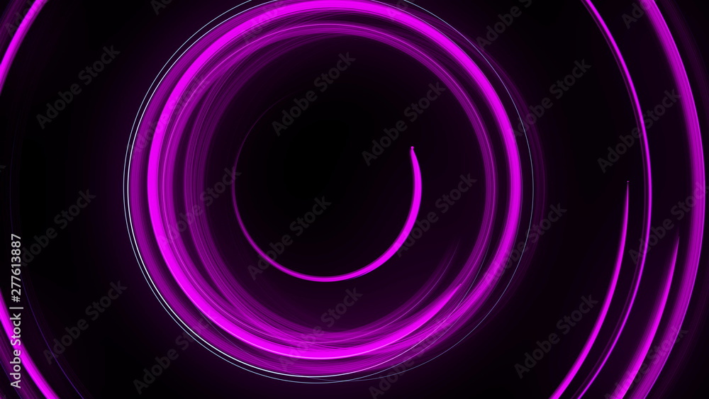 Poster abstract spiral rotating glow lines, computer generated background, 3d rendering background.