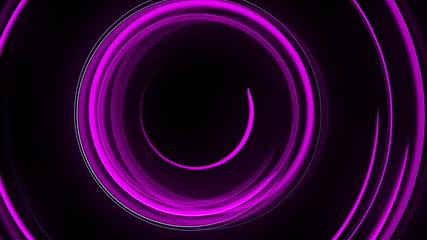 Abstract spiral rotating glow lines, computer generated background, 3D rendering background.