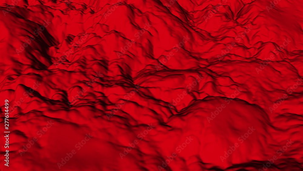 Poster terrain modern 3d surface model, 3d rendering backdrop, computer generating background