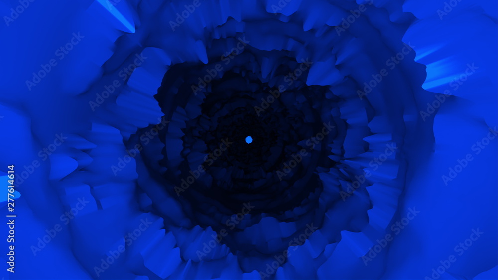 Poster cave or tunnel with jagged walls, 3d rendering backdrop, computer generating background