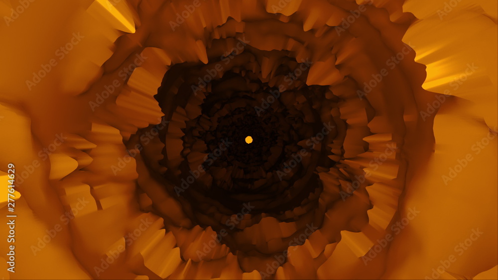 Poster cave or tunnel with jagged walls, 3d rendering backdrop, computer generating background