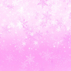  light background with gentle snowflakes for christmas and new year
