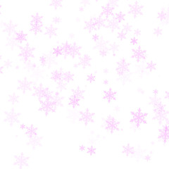  light background with gentle snowflakes for christmas and new year
