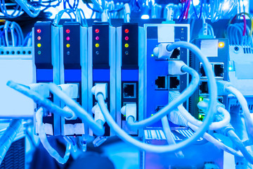 The source of electrical power. Uninterruptible power supply. Connected cables. Support of power...