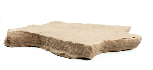 Stone isolated on white background, for product display, Blank for mockup design.