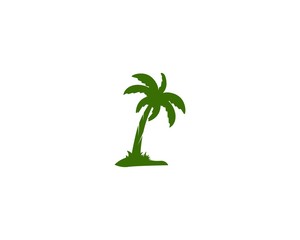 Fototapeta na wymiar Palm tree summer logo template vector illustration nature