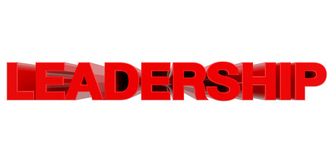 LEADERSHIP word on white background 3d rendering
