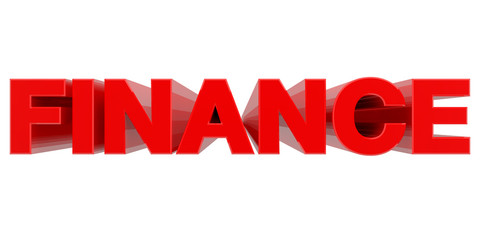 Fototapeta premium FINANCE word on white background 3d rendering